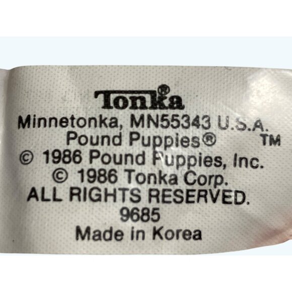 Pound Puppies Vintage Plush Toy with Diaper 1986 Tonka Corp - Picture 7 of 9